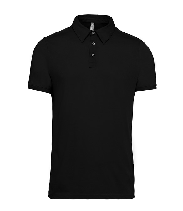 Jersey knit polo shirt
