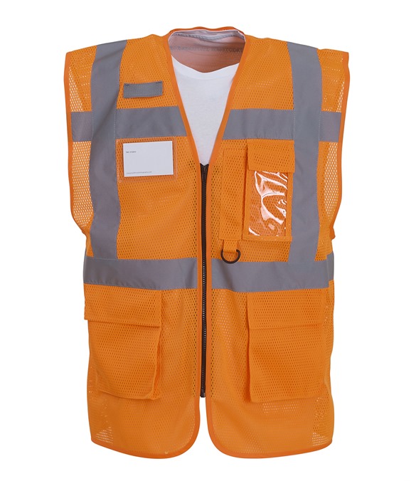 Hi-vis top cool open-mesh executive waistcoat (HVW820)