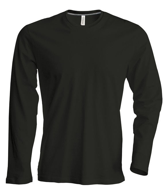 Men&#39;s long-sleeved crew neck T-shirt