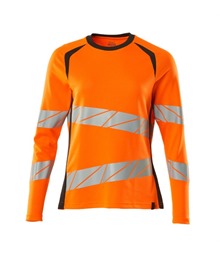 Womens Mascot Accelerate Safe T-Shirt, Long-Sleeved