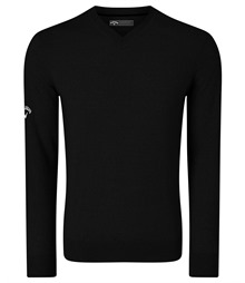 Ribbed v-neck Merino sweater