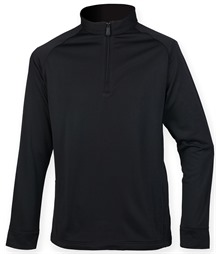 ? zip top with wicking finish