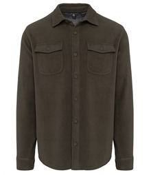 Sherpa-lined fleece overshirt