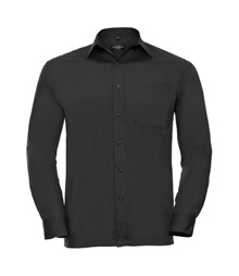 Long sleeve polycotton easycare poplin shirt