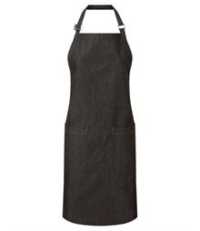 Cotton denim bib apron, organic and Fairtrade certified