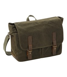 Heritage waxed canvas messenger